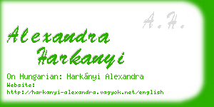 alexandra harkanyi business card